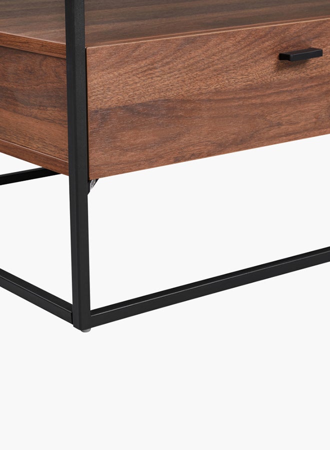 Ruby Coffee Table With Glass Top Brown/Black