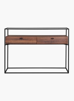 Home Box Ruby Console Table With Glass Top Brown/Black  - Image 2