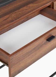 Home Box Ruby Console Table With Glass Top Brown/Black  - Image 5