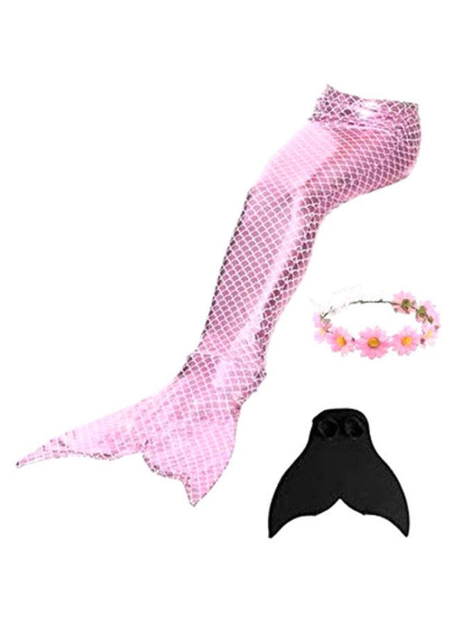J&J 4-Piece Mermaid Swimming Suit Set With Fin  - Image 2