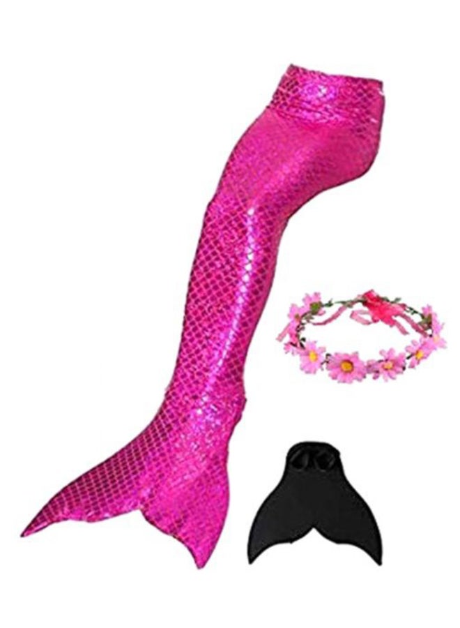 J&J 4-Piece Mermaid Swimming Suit Set With Fin  - Image 2