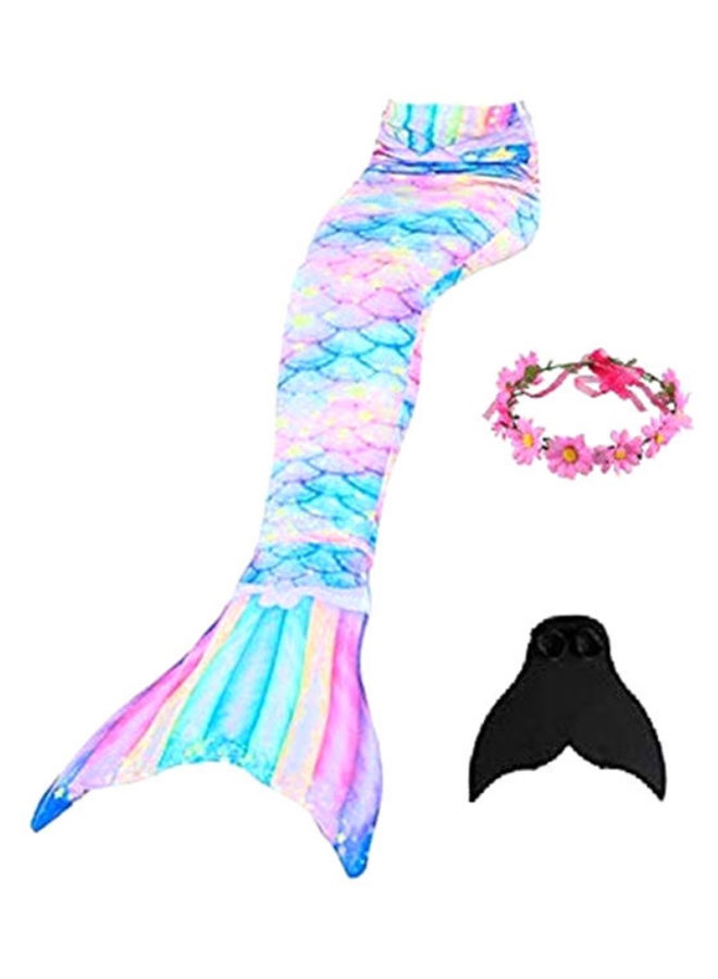 J&J 4-Piece Mermaid Swimming Suit Set With Fin - Image 2