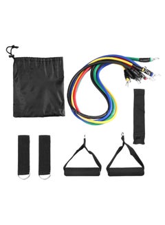 10-Piece Exercise Tube Band Set With Carry Bag