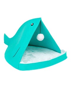Sharpdo Shark Design Pet Bed Mint Green/White  - Image 1
