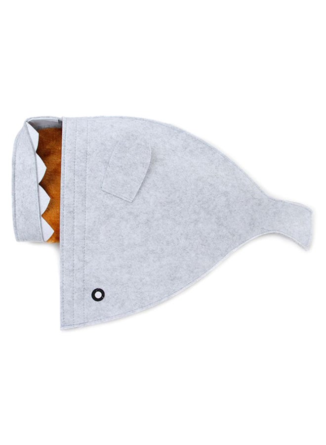 شاربدو سرير للحيوانات الأليفة بتصميم قرش رمادي / بني - Image 2