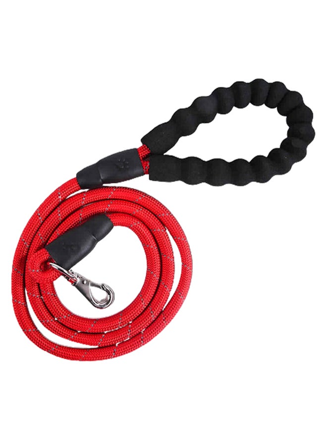 Sharpdo Padded Handle Reflective Dog Leash With Carabiner Red/Black/Silver 145centimeter - Image 1