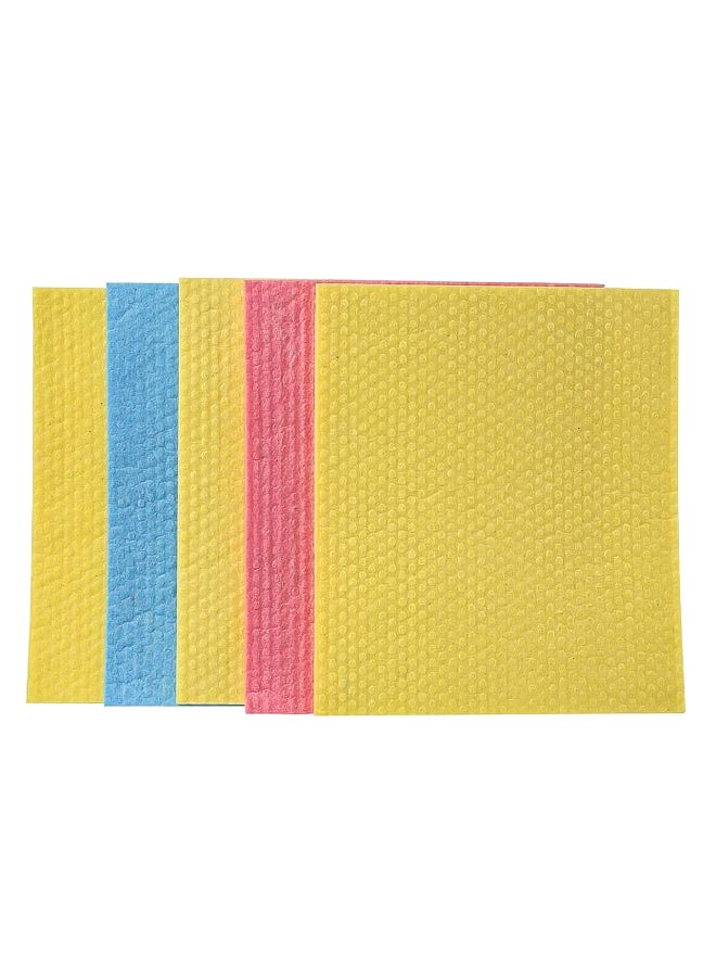 Vileda 5-Piece Sponge Cloth Set Yellow/Pink/Blue