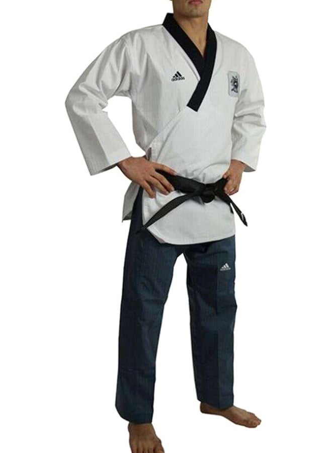 Taewondo Poomsae Adult Male Uniform - White/Dark Blue - v1600322732/N18847703A_3