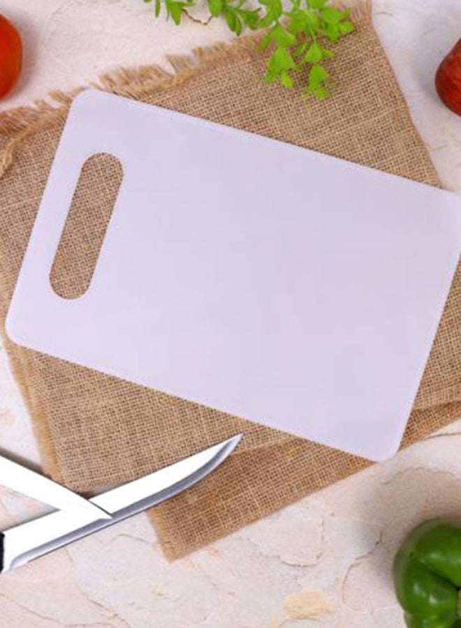 7-Piece Kitchen Knife With Plastic Cutting Board Set Black/Silver/White