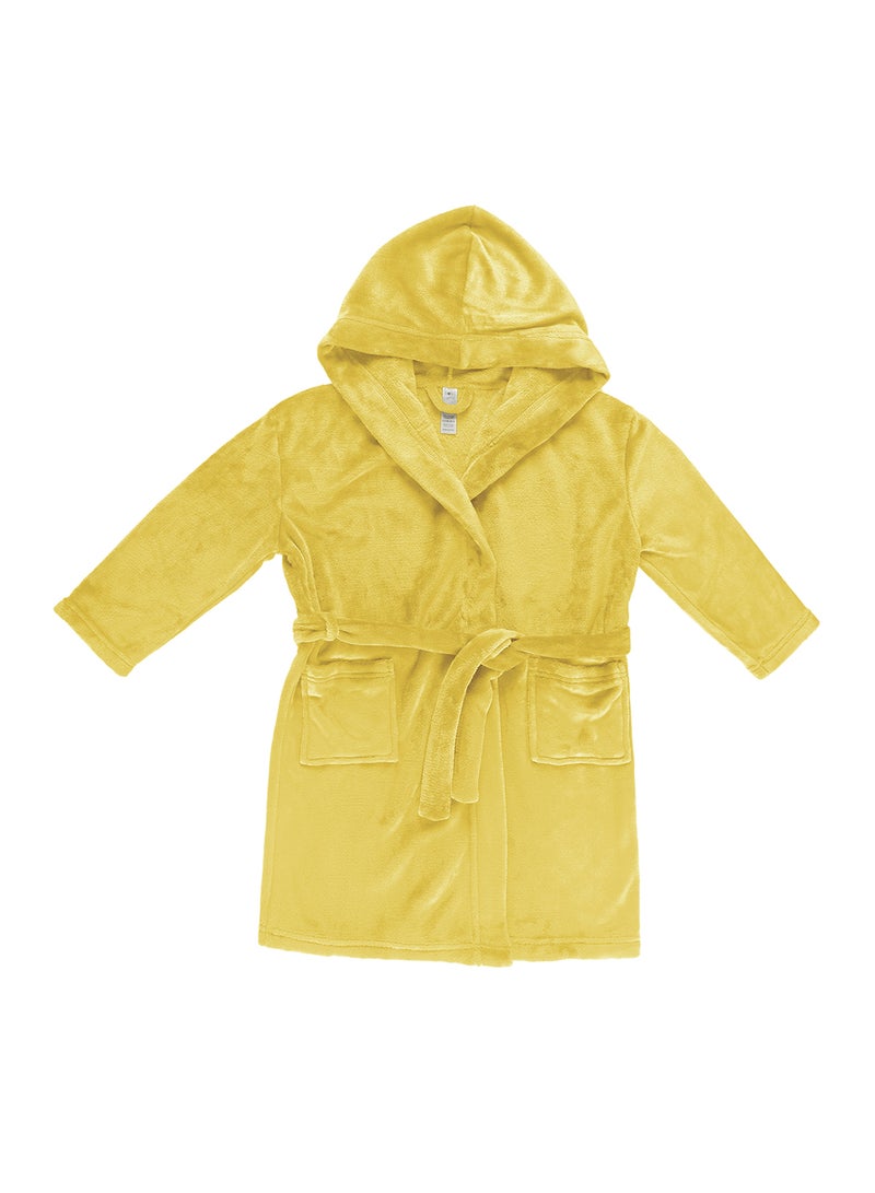 Bebi Kids Bathroom Towel Set - 240 GSM 100% Cotton - Lemon Color - Lightweight - Kids Hooded Comfortable - For Girls & Boys - 1 Piece Lemon Lemon - Image 2