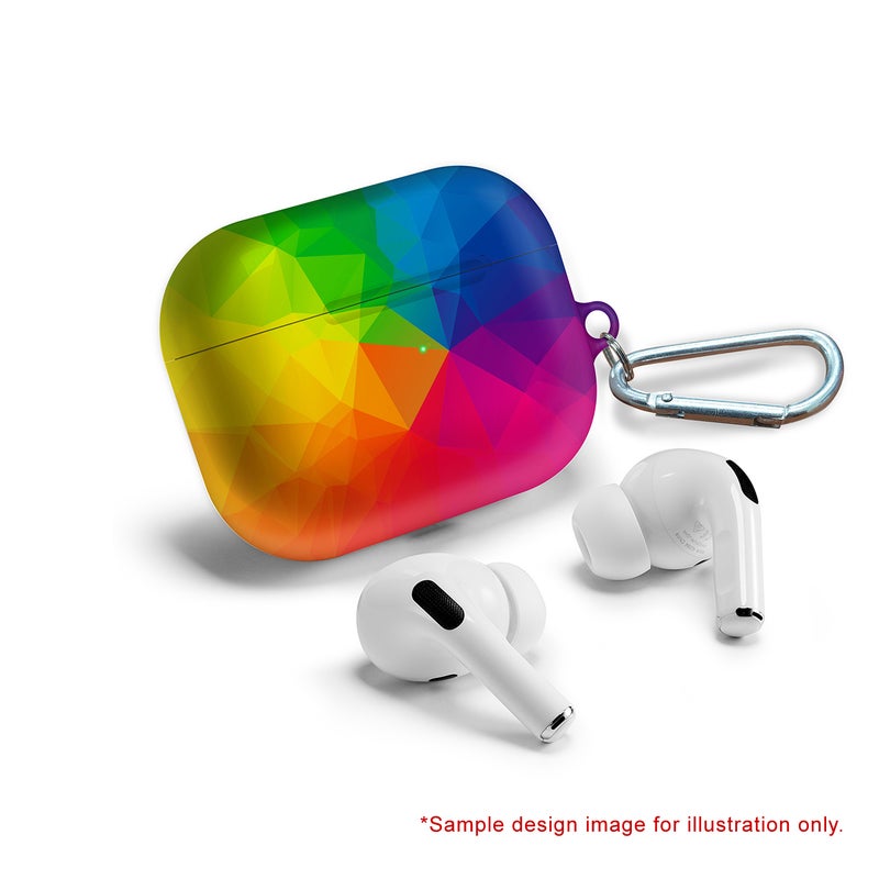 Stylizedd - Give Me Love Printed Case Cover With Carabiner For Apple AirPods Pro Generation 1/2 (2019) Pink/Red/Black - Image 1