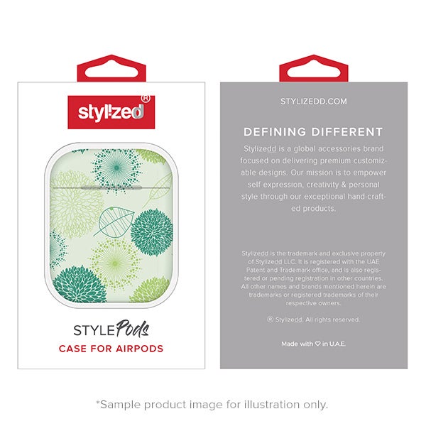 Stylizedd Skater Girl Printed Protective Case For Apple AirPods 1/2 Pink/Black  - Image 3