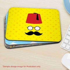Stylizedd Skull Patch Printed Gaming Mousepad White/Blue  - Image 3