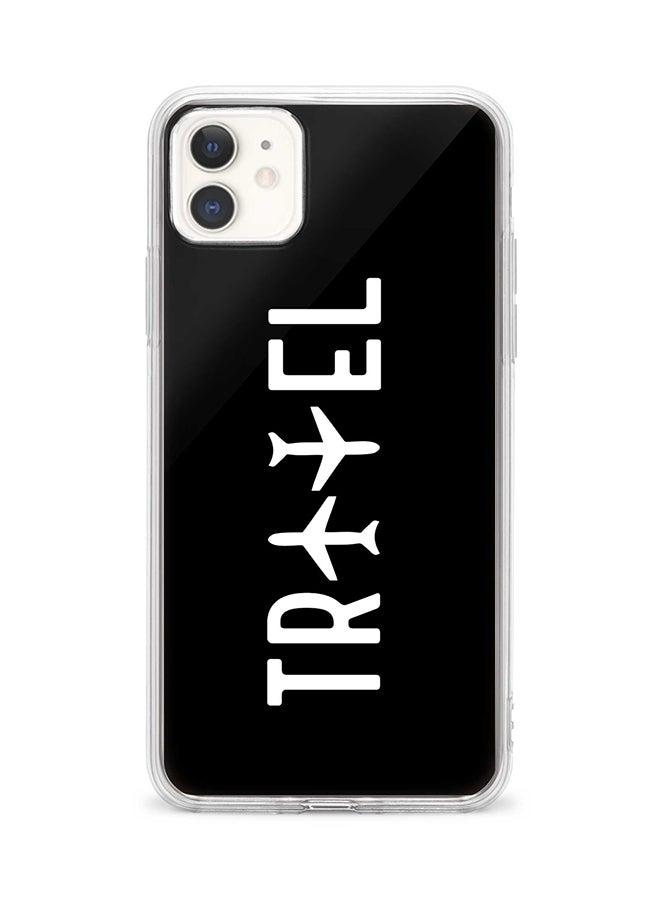 ستايلايزد غطاء حماية واق لهاتف أبل آيفون 11 بطبعة كلمة "Travel" - Image 1