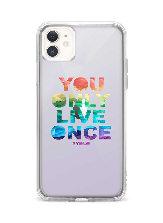 Stylizedd Clear Classic Case Cover For Apple iPhone 11 Yolo - Image 1