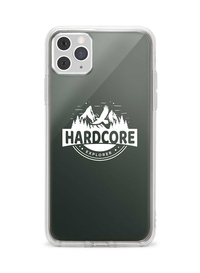 ستايلايزد غطاء حماية كلاسيك شفاف لهاتف أبل آيفون 11 برو ماكس طبعة عبارة "Hardcore Explorer" - Image 1