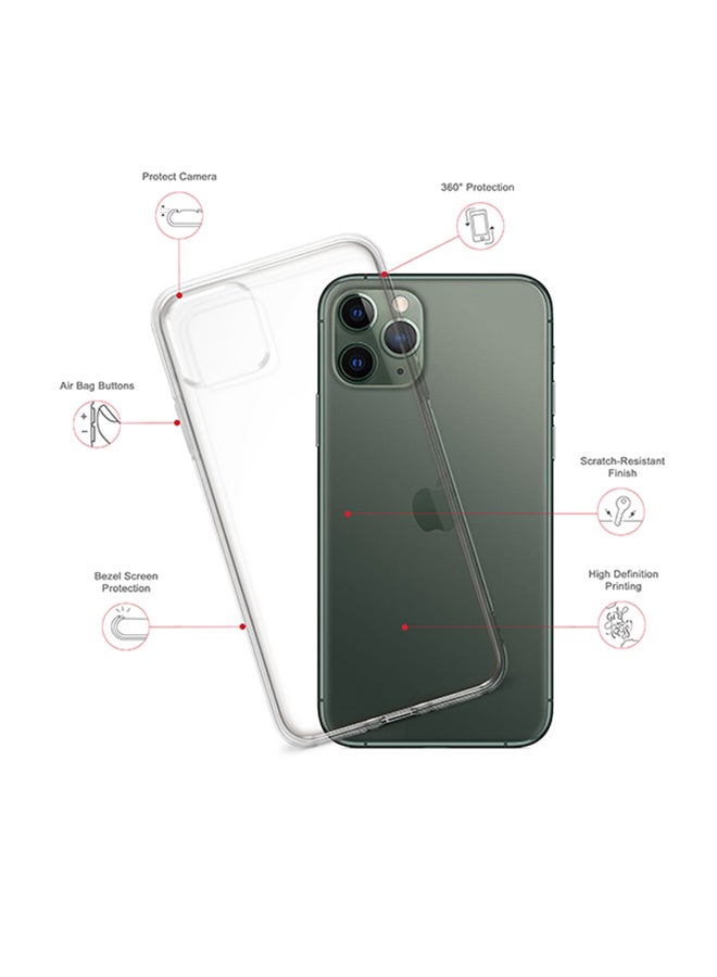 ستايلايزد غطاء حماية كلاسيك شفاف لهاتف أبل آيفون 11 برو ماكس طبعة كاملة لعبارة "Low Battery" - Image 2