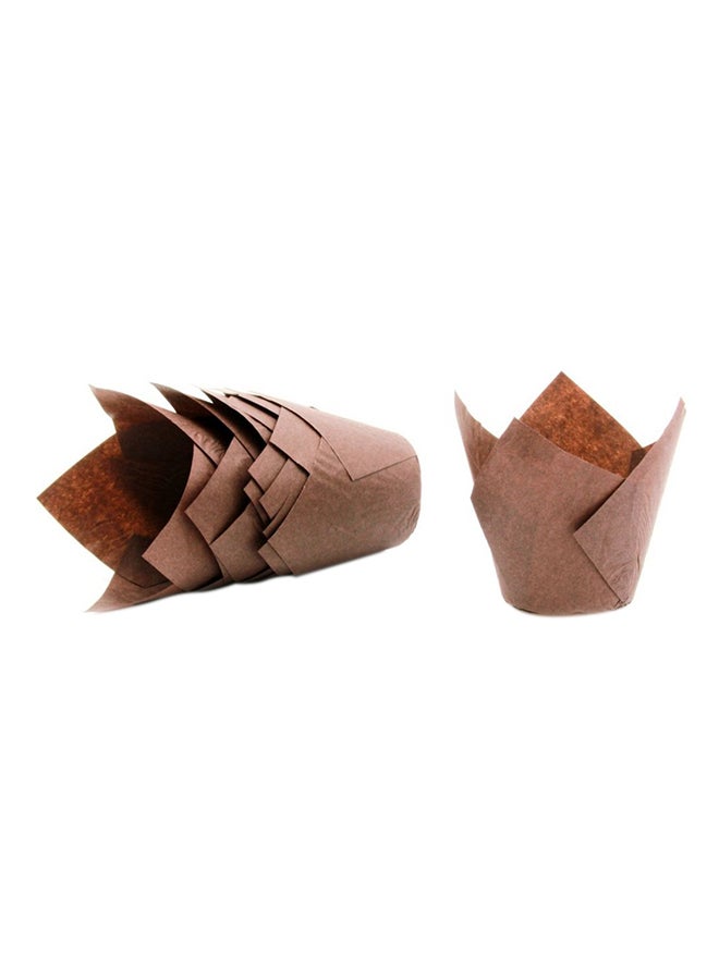50-Piece Butter Paper Molds Brown - Image 2