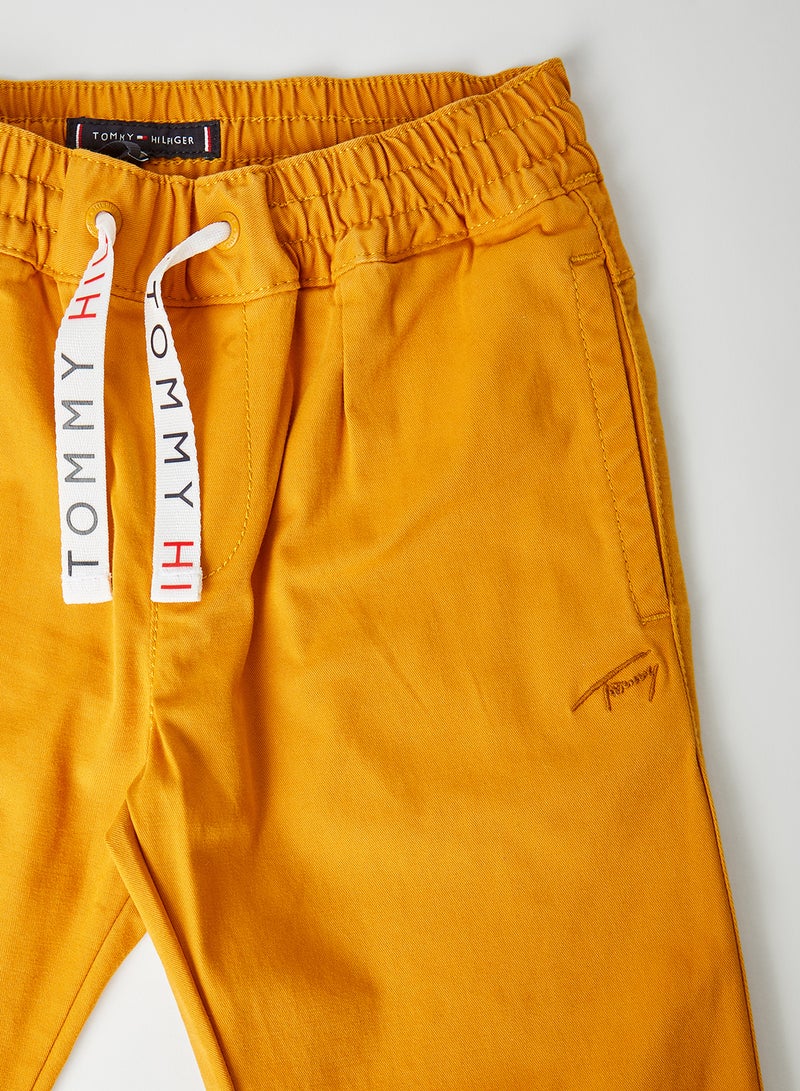TOMMY HILFIGER - Solid Pattern Joggers Yellow - Image 1