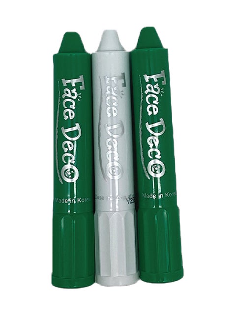 3-Piece Face Deco Green/White