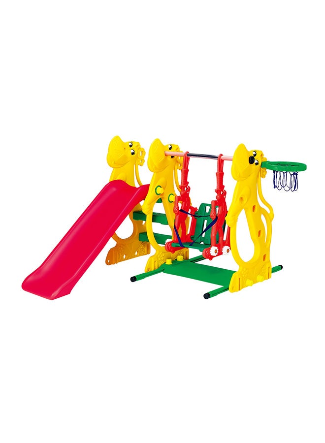 Ching-Ching Hippo Slide And Swing With Rabbit 177x110x160cm  - Image 1
