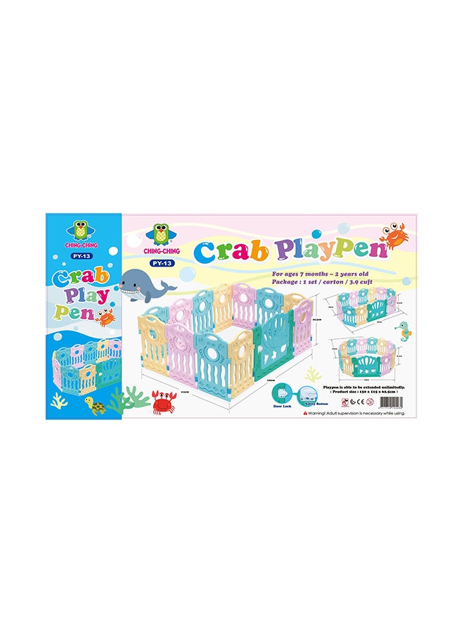 Ching-Ching Unique Design High Quality Equip With Door Safety Lock Crab Kids Playpen 150x115x62.5cm  - Image 4