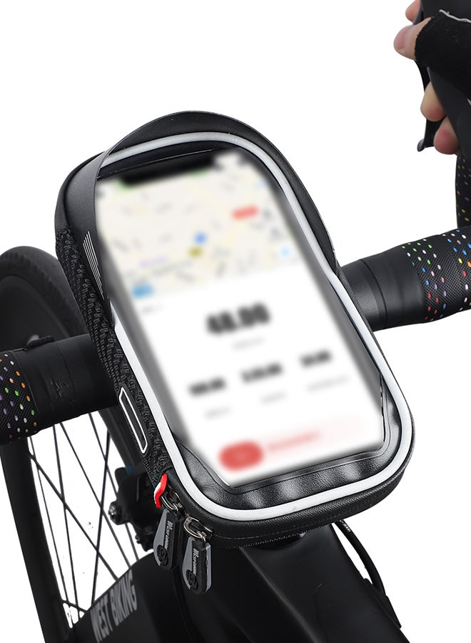 WEST BIKING Cycling Cellphone Holder Handlebar Mount Bag  - Image 3