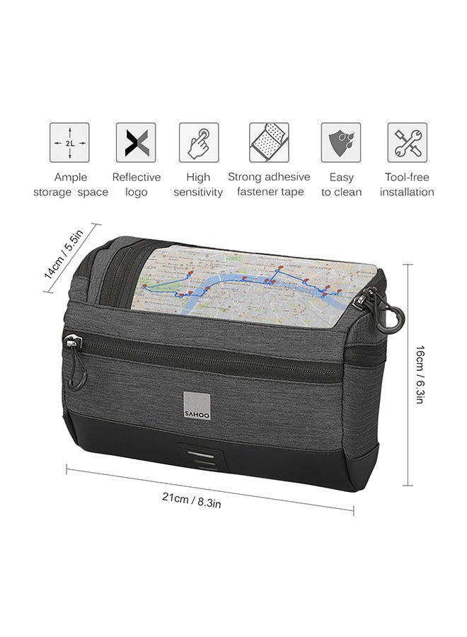 Sahoo - Multifunctional Bicycle Front Handlebar Storage Bag 21x14x16cm - Image 1