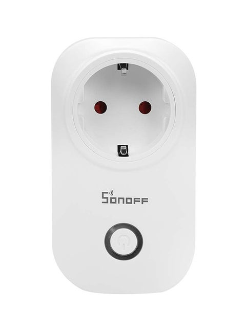 Smart Home Automation S20 10A 2200W Wifi Wireless Remote Control Socket,Smart Plug Compatible With Alexa Google Home IOS White 0.15kg