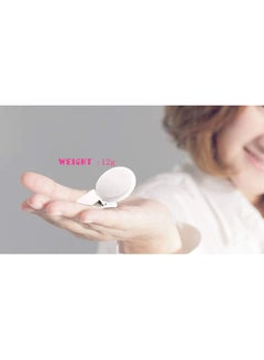 Generic 3 Level Brightness Mini Portable Pocket Selfie Ring Light For Phone Flattering Selfie Light With Rechargeable Battery White  - Image 2
