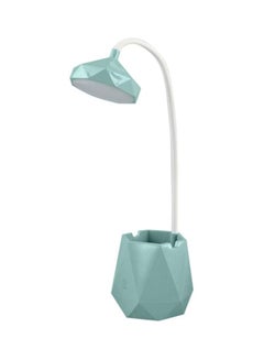 مصباح LED للمكتب والطاولة حساس للمس بتصميم مرن متعدد الإضاءات مع حامل للأغراض والهواتف المحمولة للقراءة في المنزل والمكتب ومناسب للأطفال أخضر/أبيض 40 x 10.5سم