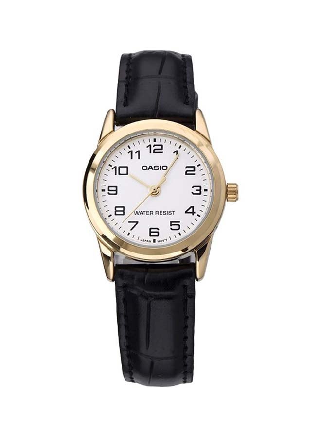 CASIO Women's Leather Analog Wrist Watch LTP-V001GL-7BUDF  - Image 1