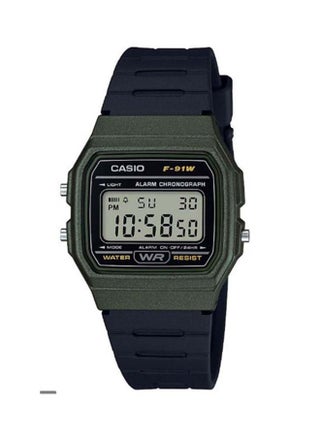 ساعة يد رقمية بسوار من الراتينج طراز F-91WM-3ADF - v1600357486/N40045956A_1