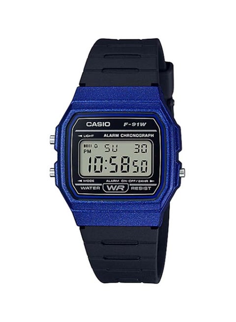 Men's Resin Digital Wrist Watch F-91WM-2ADF - 38 mm - Black