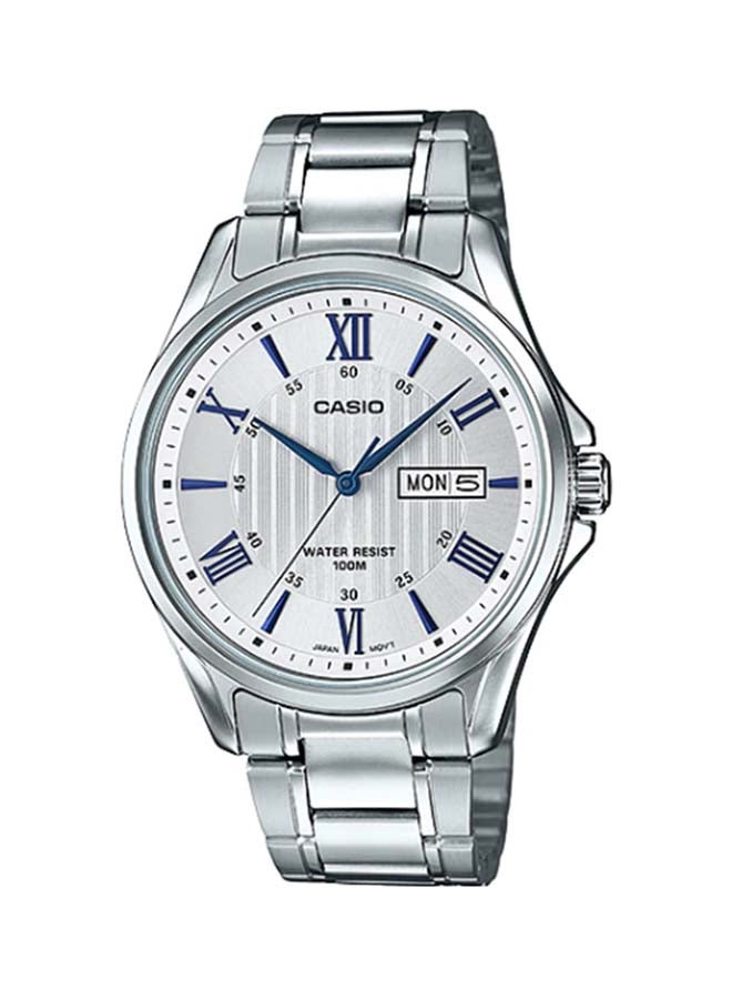 CASIO Men's Enticer Analog Watch MTP-1384D-7A2VDF - 38 mm - Silver - Image 1