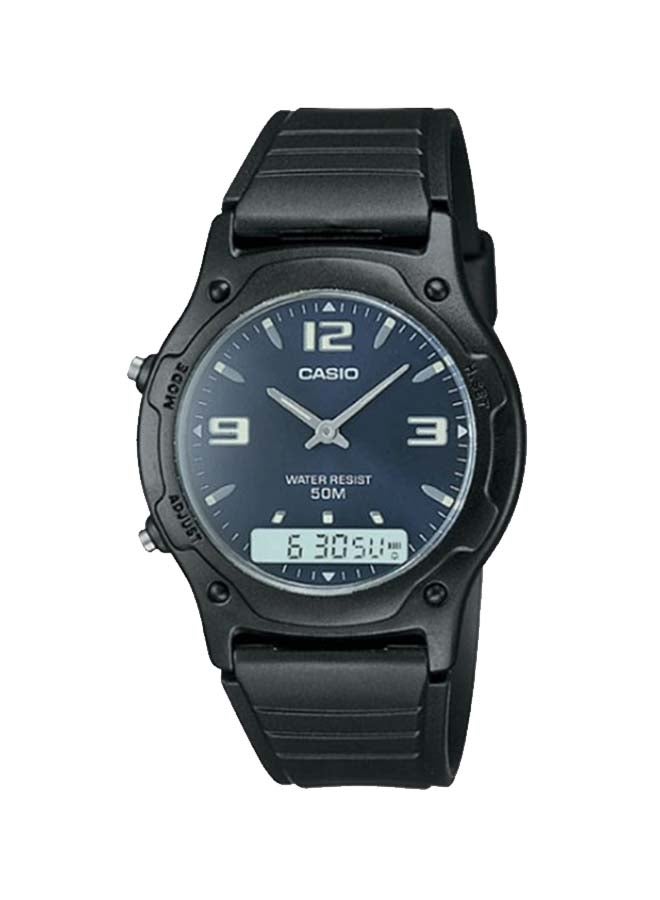 CASIO Men's Resin Analog And Digital Watch AW-49HE-2AVDF - 38 mm - Black - Image 1
