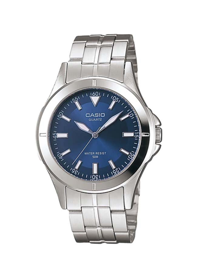 CASIO Men's Enticer Stainless Steel Analog Wrist Watch MTP-1214A-2AVDF - 40 mm - Silver - Image 1