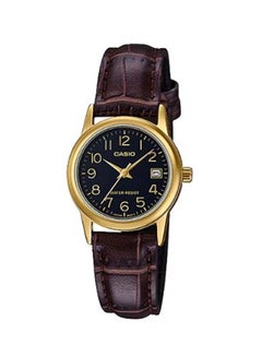 Women's Leather Analog Wrist Watch LTP-V002GL-1BUDF