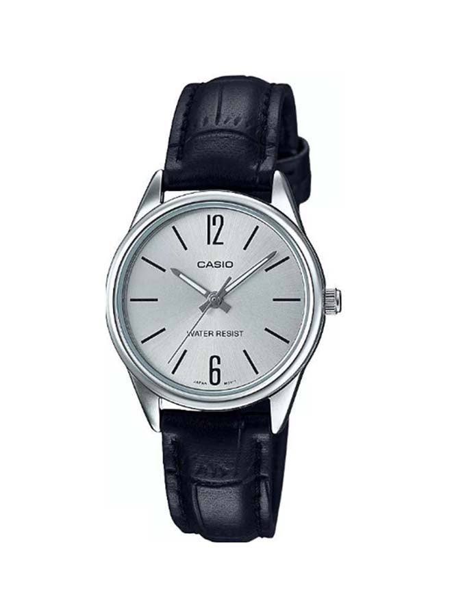 CASIO Women's Leather Analog Wrist Watch LTP-V005L-7BUDF - Image 1