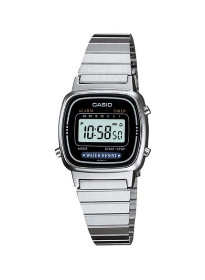 CASIO Women's Stainless Steel Digital Wrist Watch LA670WD-1DF - 25 mm - Silver - Image 1