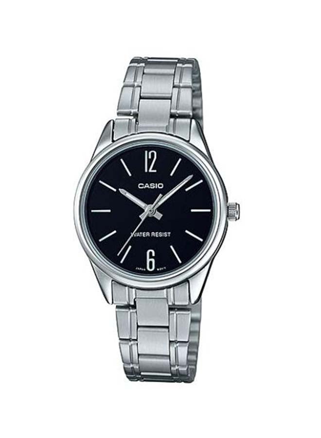 كاسيو ساعة يد بعقارب وسوار من الإستانلس ستيل طراز LTP-V005D-1B2UDF - مقاس 28 مم - لون فضي للنساء - Image 1