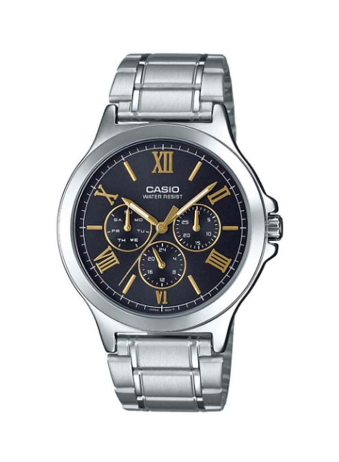 Men's Stainless Steel Analog Wrist Watch MTP-V300D-1A2UDF - 33 mm - Silver