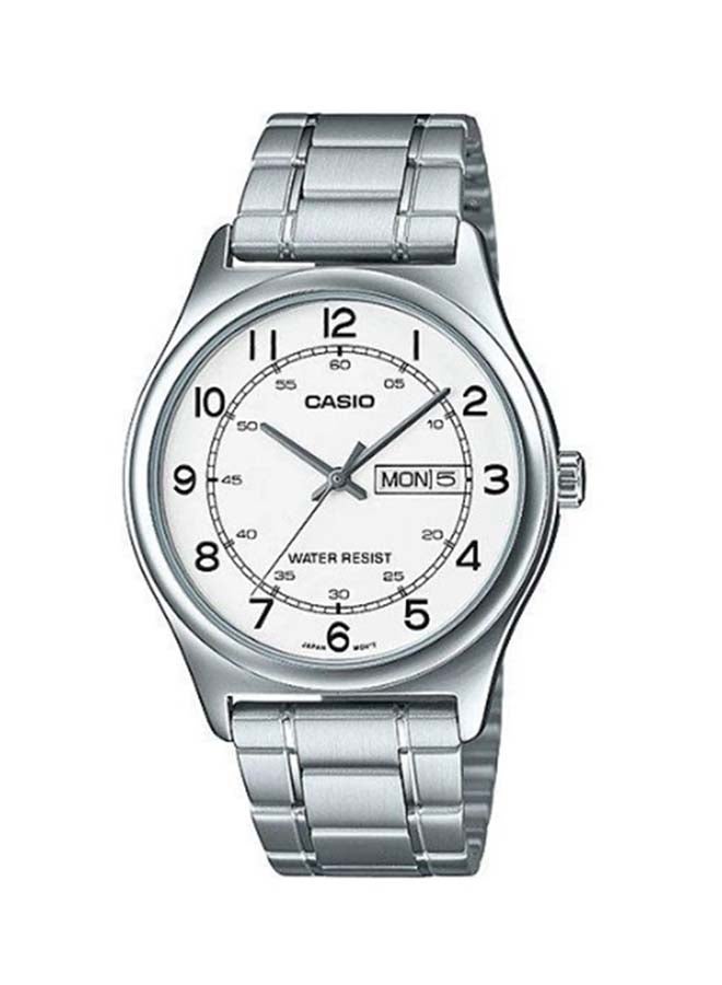 CASIO Men's Stainless Steel Analog Wrist Watch MTP-V006D-7B2UDF - 38 mm - Silver - Image 1