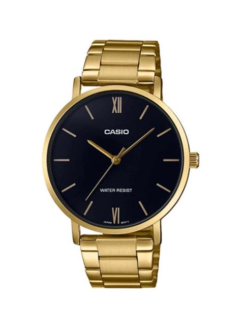 Men's Stainless Steel Analog Wrist Watch MTP-VT01G-1BUDF - 46 mm - Gold