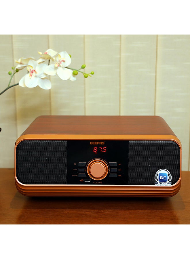 GEEPAS - Portable Bluetooth Speaker With Stereo HiFi Bass & Led Display GMS11174 Multicolour - Image 1