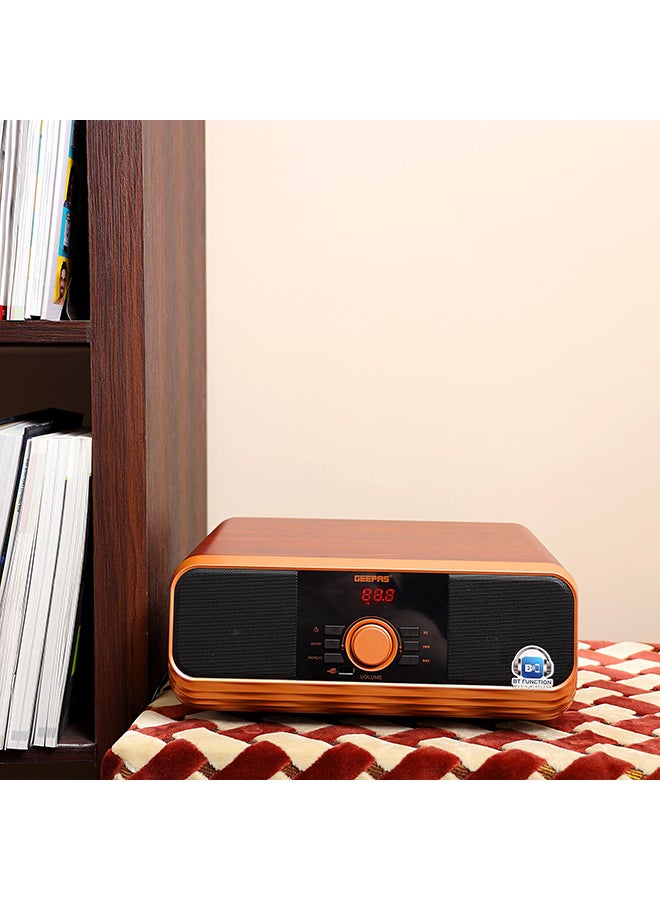 GEEPAS - Portable Bluetooth Speaker With Stereo HiFi Bass & Led Display GMS11174 Multicolour - Image 1