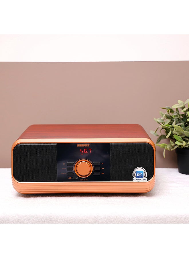GEEPAS - Portable Bluetooth Speaker With Stereo HiFi Bass & Led Display GMS11174 Multicolour - Image 1