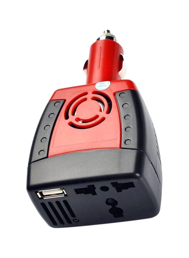 دي إل سي  محول تيار لشاحن السيارة مزود بعدد 3 أسنان أحمر وأسود - Image 1