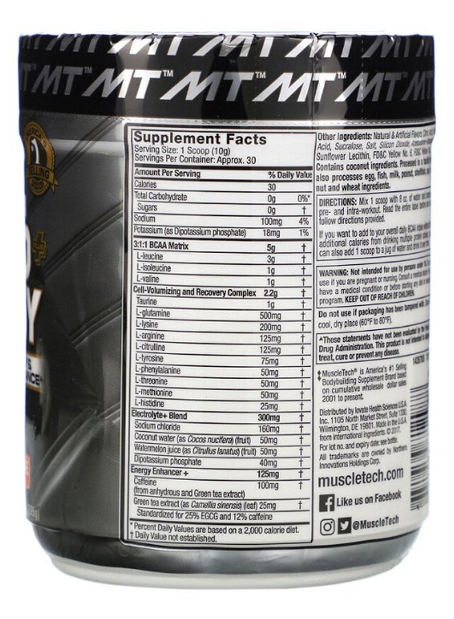 MuscleTech - Platinum Amino Plus Energy Powder - Extreme Orange - 295 Gram - Image 1