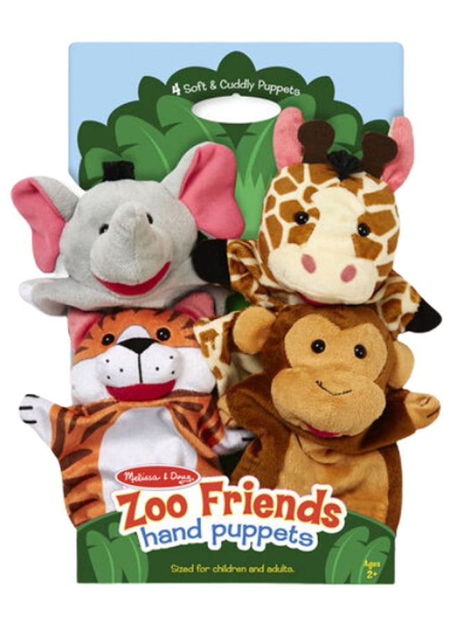 Melissa & Doug 4-Piece Zoo Friends Hands Puppet Set  - Image 1